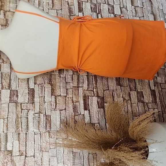 Zara Orange Sleeveless Dress Size L - Picture 5 of 11